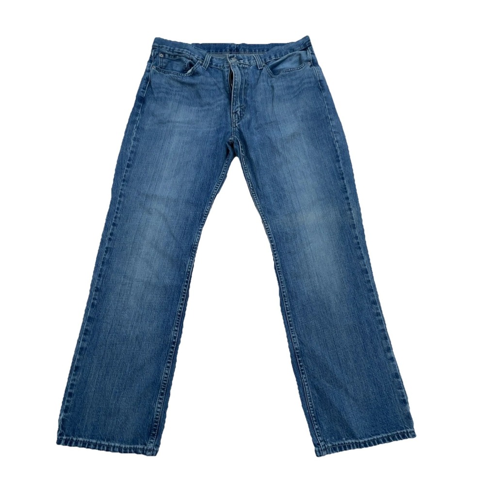 Levis Jeans Men 36x30 514 Slim Fit Straight Leg Med Wash Work Pants Faded Adult